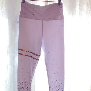White/gold yoga/jogging pants